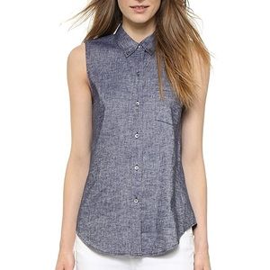 Theory “Yarine” Sleeveless Blouse